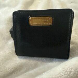 Marc by Marc Jacobs Black Wallet with Gold Logo Plate